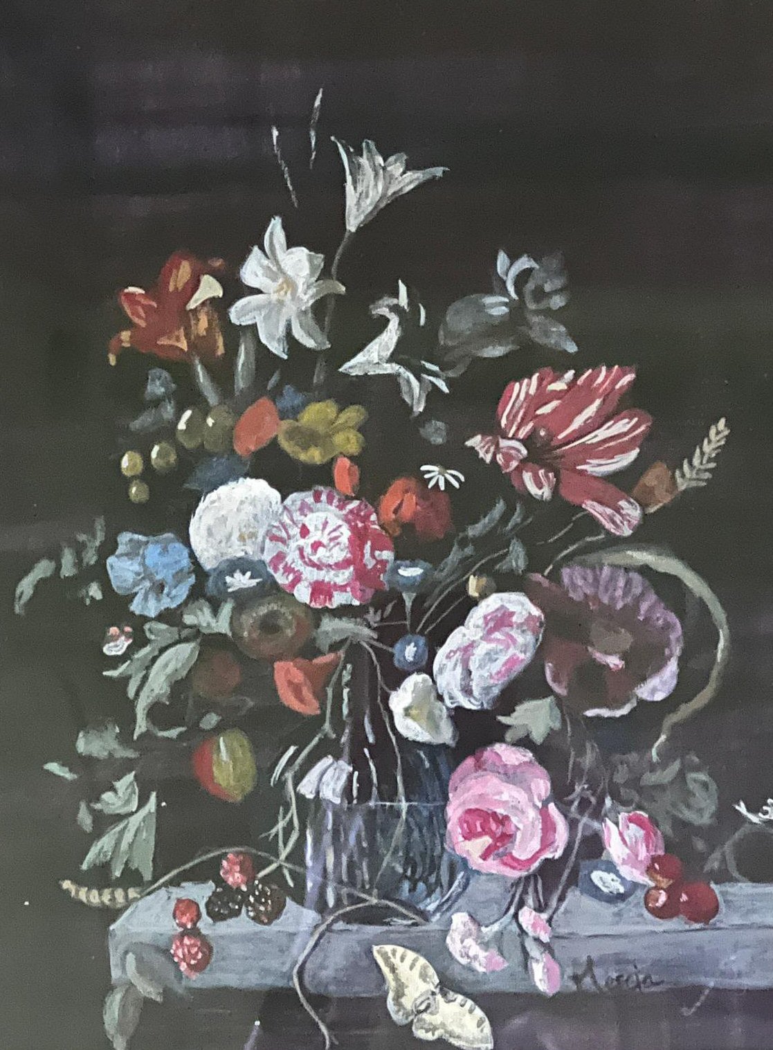 Best Floral - Mercia Cornish, Flowers & Fruit in acrylic NEWSLETTER
